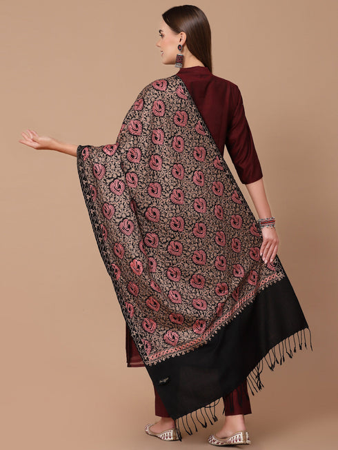 Women's Aari Embroidered Paisley Stole