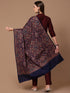 Women's Aari Embroidery Pure Wool Shawl with Sequence