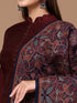 Women's Aari Embroidery Pure Wool Shawl with Sequence