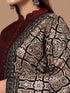 Women's Silky Golden Aari Embroidery Wool Shawl