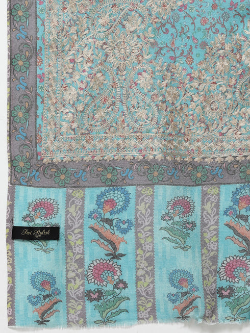 Women's Printed Aari Embroidered Stole