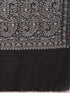 Women's Greyish Black Silky Aari Embroidery Wool Shawl