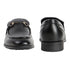 Men's Smooth Finish Slip-On Loafers with Buckle Detail