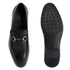 Men's Smooth Finish Slip-On Loafers with Buckle Detail