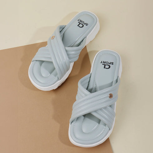 Women's Cushioned Padded Cross-Band Comfort Sandal