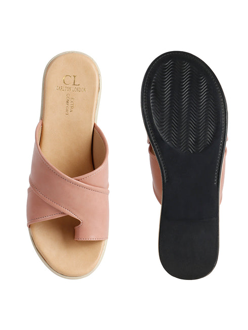 Women's Toe-Ring Crisscross Wedge Sandals