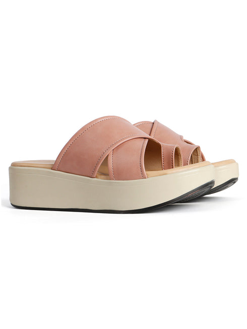 Women's Toe-Ring Crisscross Wedge Sandals