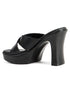 Elegant Crossover Strap Block Heel Sandals