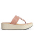 Women's Knot Detail Toe-Post Wedge Sandals