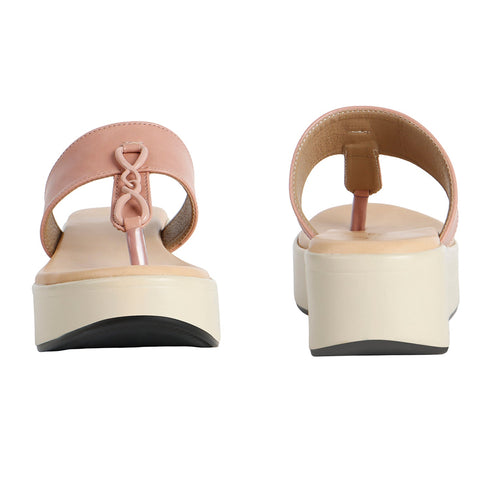 Women's Knot Detail Toe-Post Wedge Sandals