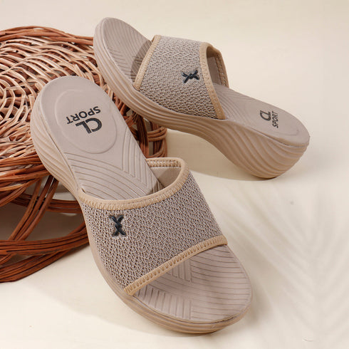 Women's Knitted Single-Band Comfort Wedge Sandal
