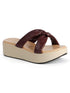 Women's Knot Detail Wedge Slide Sandals
