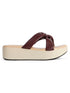 Women's Knot Detail Wedge Slide Sandals