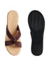 Women's Knot Detail Wedge Slide Sandals