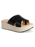 Women's Toe-Ring Crisscross Wedge Sandals
