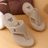 Women's Knitted Thong Strap Arch Support Wedge Sandal