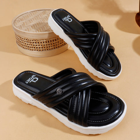 Women's Cushioned Padded Cross-Band Comfort Sandal