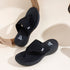 Women's Knitted Thong Strap Arch Support Wedge Sandal