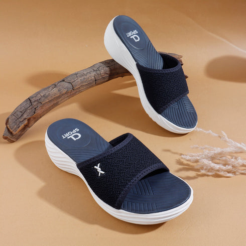 Women's Knitted Single-Band Comfort Wedge Sandal