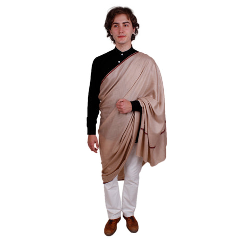 Men's Hand Embroidered Pure Wool Shawl