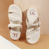 Women's Adjustable Double Buckle Toe-Ring Comfort Sandal