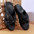 Women's Comfort Knit Knot Strap Embellished Slide Sandal