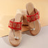 Women's Embroidered Ethnic Flat Toe-Ring Sandal