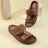 Women's Heel Sandals with Curved Strap and Silver Studs