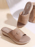 Women's Embellished Wedge Slide Sandals