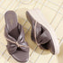 Women's Wedge Sandal with Padded Knot Detail