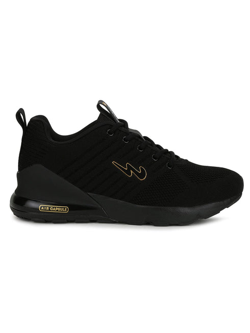 MIKE N Black Men's Running Shoes
