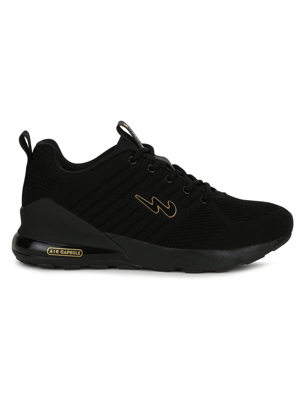 MIKE N Black Men's Running Shoes