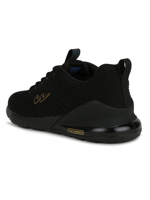 MIKE N Black Men's Running Shoes