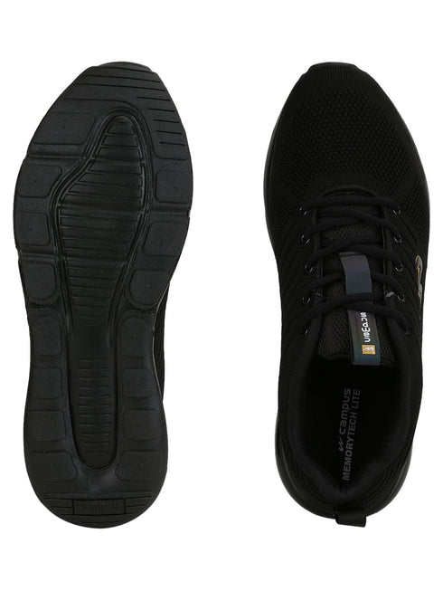 MIKE N Black Men's Running Shoes