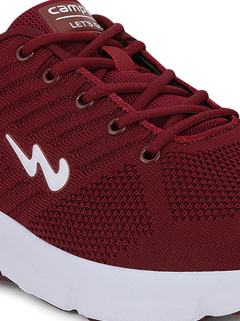 MIKE N Burgundy Men's Running Shoes