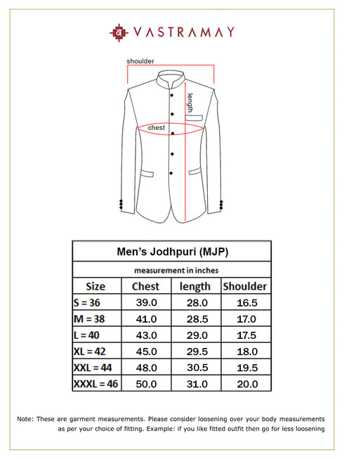 Men's Peach Silk Blend Jodhpuri