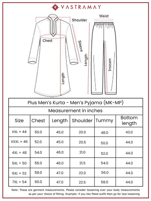 Plus Men's Navy Blue Silk Blend Kurta Pyjama Set