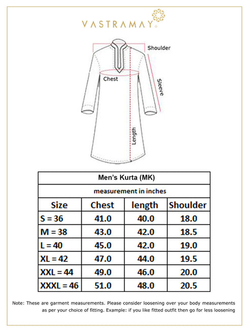 Men's Peach Viscose Kurta