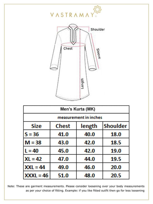 Men's Brown And Black Printed Cotton Blend Kurta