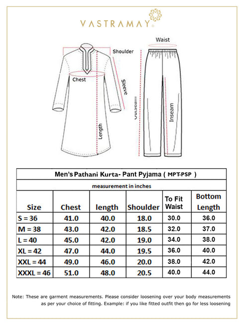 Men's White Cotton Blend Pathani Kurta With Pant Set