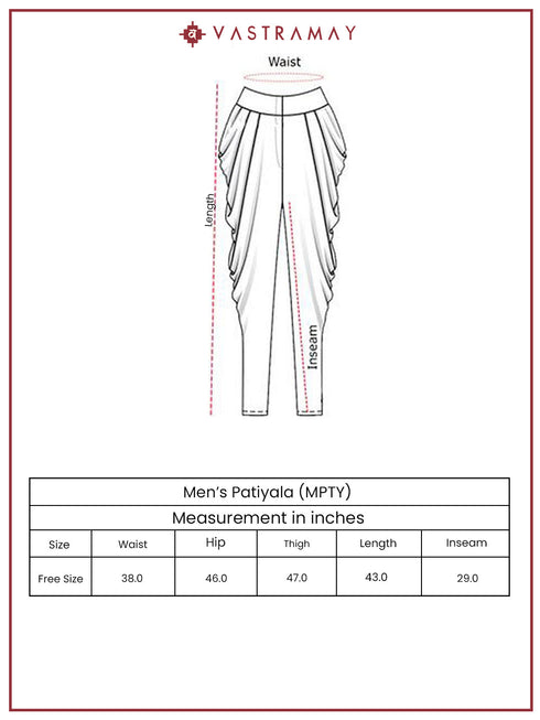 Men's Black Silk Blend Embroidered Dhoti