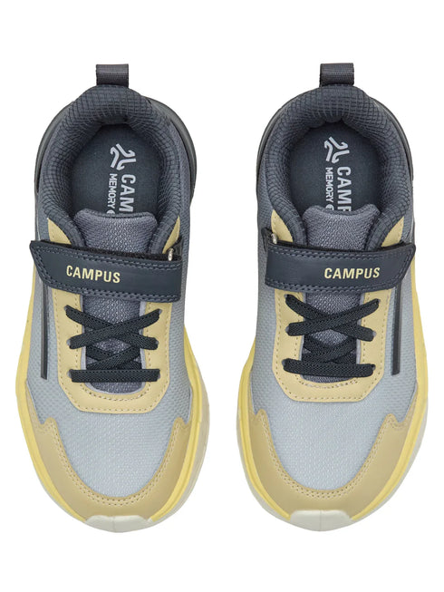MUFFLE K Grey Kids Running Shoes