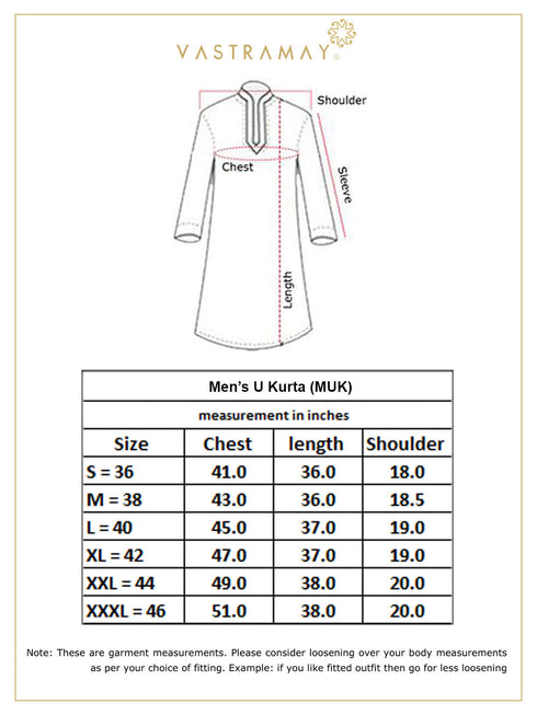Men's Rose Gold Silk Blend Curved Kurta