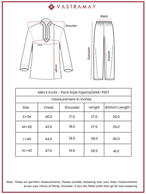 Men's Black - Kurta And Pant Set