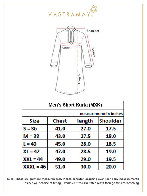 Men's Aqua Short Cotton Kurta