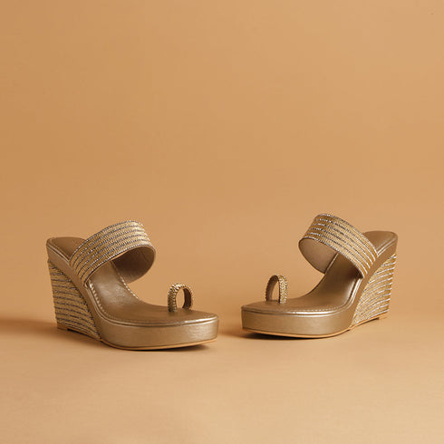 Myraa Embellished Wedges