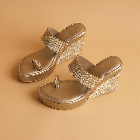 Myraa Embellished Wedges