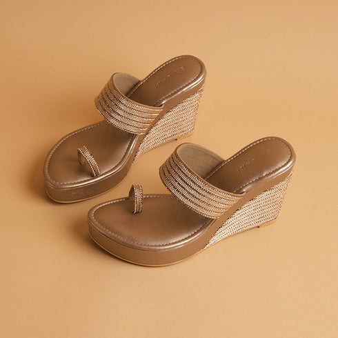 Myraa Embellished Wedges