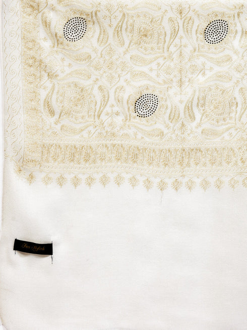 Women's Aari Embroidery Wool Shawl