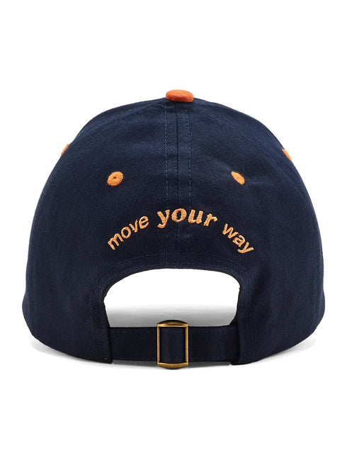 Dual Color Cotton Navy Unisex Cap